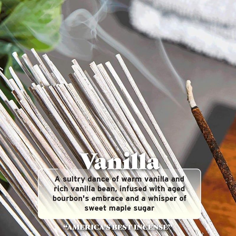 Wild Berry Incense Sticks - Vanilla - Warm Vanilla Bean and Bourbon Scent - Hand Dipped in The USA (100 Count) - Image 3